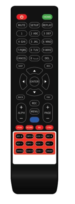 SingMasters Karaoke Remote Control for SingMasters SM-800 PRO and SM-900 PRO